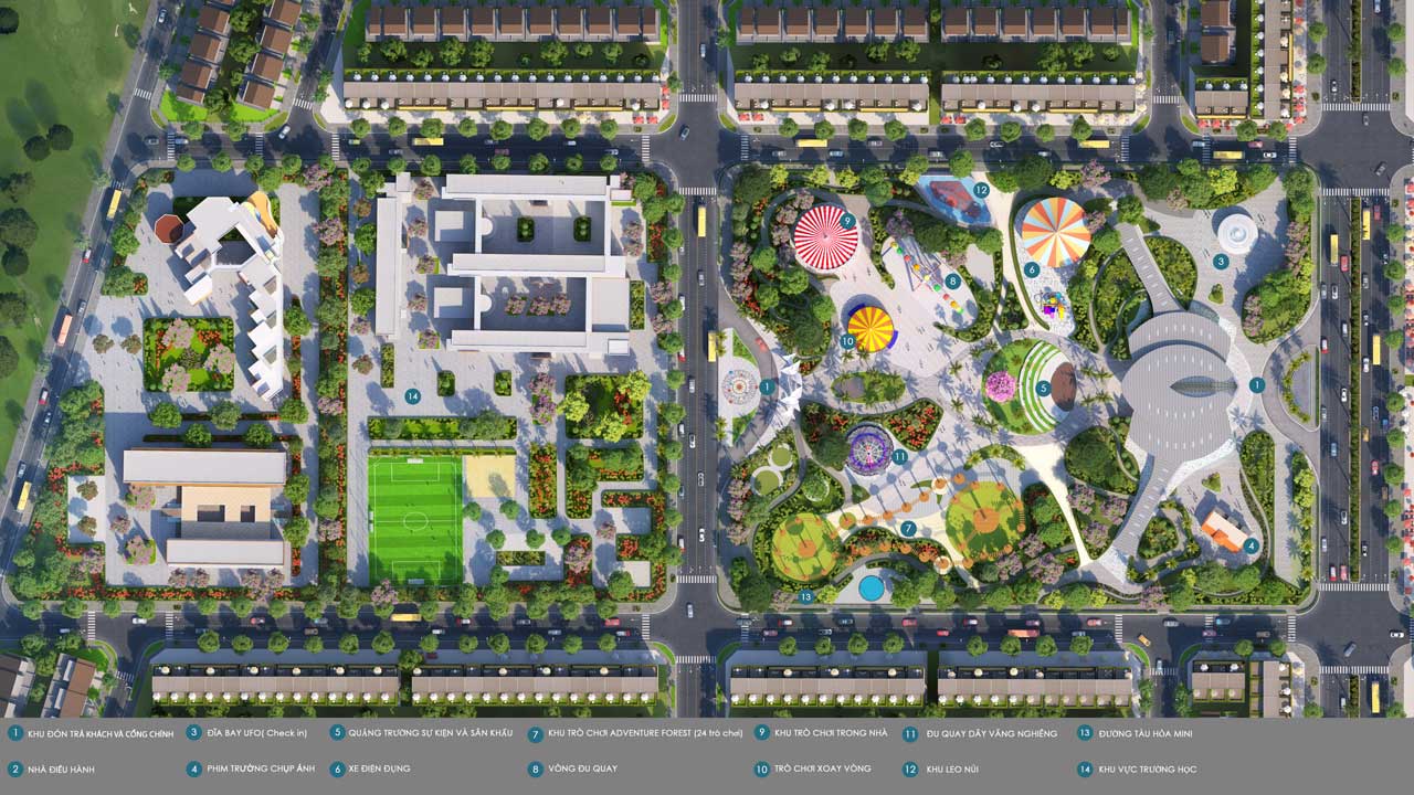 Công viên trung tâm Gem Sky World Long Thành